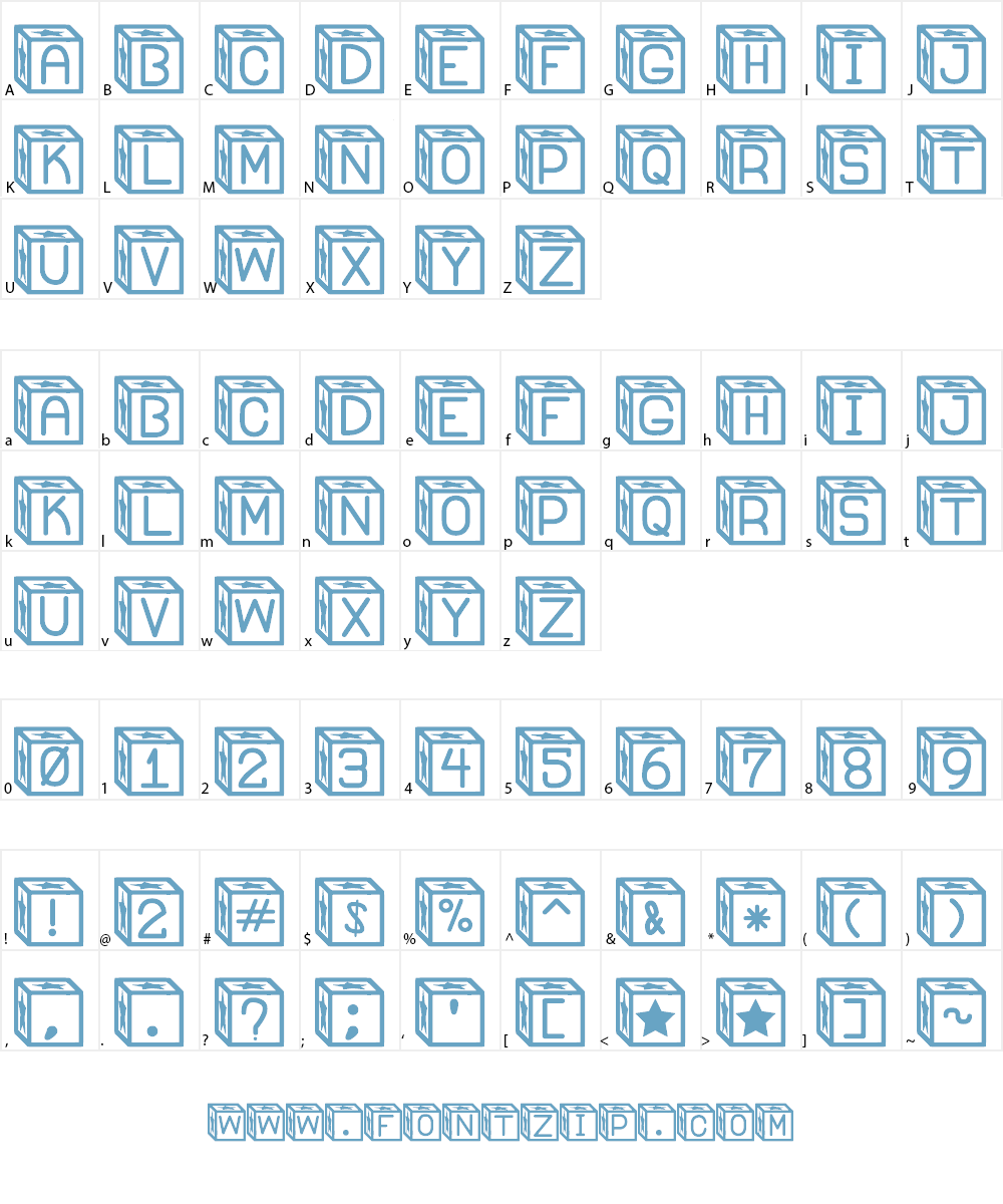 Blockys St Font Character